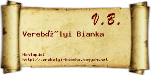 Verebélyi Bianka névjegykártya